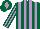 Dark green and mauve stripes, mauve and dark green striped sleeves, dark green cap, mauve diamond