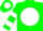 Green, green 's' on white ball, white bars on sleeves