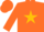 Burnt orange, gold star, orange cap