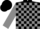 Black, grey blocks on sleeves, black cap