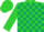 Lime, hunter green blocks, hunter green 'hsf', lime cap