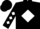 Black, black 's' on white diamond, white diamonds on sleeves, black cap