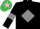 BLACK, GREY diamond and armlets, EMERALD GREEN cap, PINK star