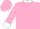 Pink, cancer survivor ribbon 'patsy', white collar and cuffs