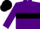 Purple, black hoop, black armlet, black cap