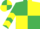 Emerald green and yellow (quartered), chevrons on sleeves