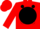 Red, black ball, black dots, red cap