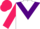 White body, purple chevron, rose arms, rose cap