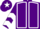 Purple, white seams, chevrons on sleeves, purple cap, white star