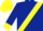 Dark blue, yellow sash, yellow cuffs and cap