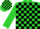 Lime, black blocks, lime sleeves