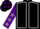 Black, grey seams, purple sleeves, grey stars and cap