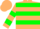Tan, forest green 'mv' and hoops, forest green bars on sleeves, tan cap