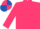 Cerise, royal blue and cerise quartered cap