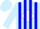 Light blue, white diamond, white & blue stripes on light blue sleeves, light blue cap
