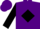 Purple black & white 'jv' black diamond sleeves
