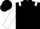 Black, white epaulets, black chevrons on white sleeves