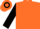 Orange, orange hoop, black sleeves