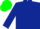Dark Blue, green cap