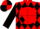Red, black diamonds, red ball, red and black quartered sleeves