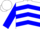 White, blue chevrons, blue slvs