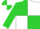 Lime green & white quarters, black & lime green quarter sleeves