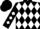 Black,  white diamonds