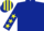Dark blue, yellow stars on sleeves, striped cap
