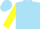 Sky blue, yellow sleeves