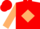 Red, tan diamond, red 'ccr' red & tan quarter sleeves