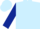 Light blue, dark blue feather, dark blue bands on slvs