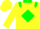 Yellow, dk green 'wo' dk, green diamond front, dk green collar & epaulets