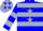 Lt blue, silver hoops, blue 'fc' on silver stars, silver bars on sleeves