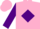 Teal, pink & purple 'gwr' pink & purple diamond sleeves