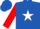 Royal blue, white star, red sleeves
