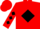 Red, black diamond , black diamonds on sleeves