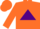 Orange, purple triangle, orange cap