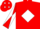Red, white diamond, red, white diabolo sleeves, white, red diamonds cap