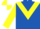 royal Blue, yellow chevron, yellow sleeves, yellow, white quartered cap