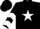 Black, red 's' on white star, white chevrons on sleeves