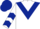White body, dark blue chevron, white arms, dark blue chevrons, dark blue cap