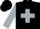 Black, silver cross on burgundy wings, silver cross on burgundy wings on silver sleeves