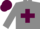 Grey body, garnet saint andre's cross, grey arms, garnet cap
