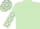 Light green, white stars on sleeves, purple cap, white stars