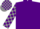 Purple, purple and grey check sleeves and cap