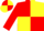 Red & yellow quarters, red 'rl'