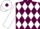 Garnet body, white three diamonds, white arms, white cap, garnet diamond