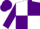 White, purple 'gsh', white and purple quartered sleeves, purple cap