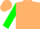 Tan, green 'rp' emblem, green sleeves