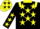 Black, yellow ' san lorenzo racing' 'b/m' yellow collar & epaulets, yellow stars